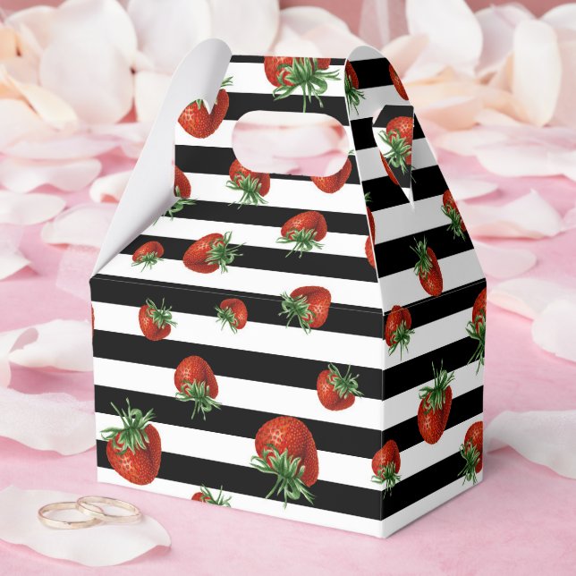 Caixinha De Lembrancinhas Strawberry Pattern (Casamento)