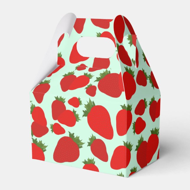 Caixinha De Lembrancinhas Strawberry Pattern (Frente)