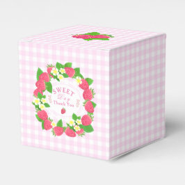 Caixinha De Lembrancinhas Strawberry Pink Gingham