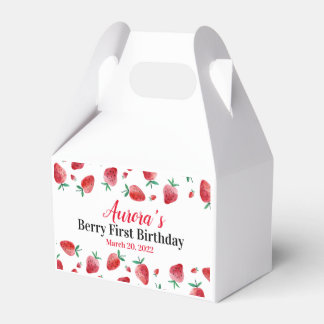 Caixinha De Lembrancinhas Strawberry Red Birthday Favor Box