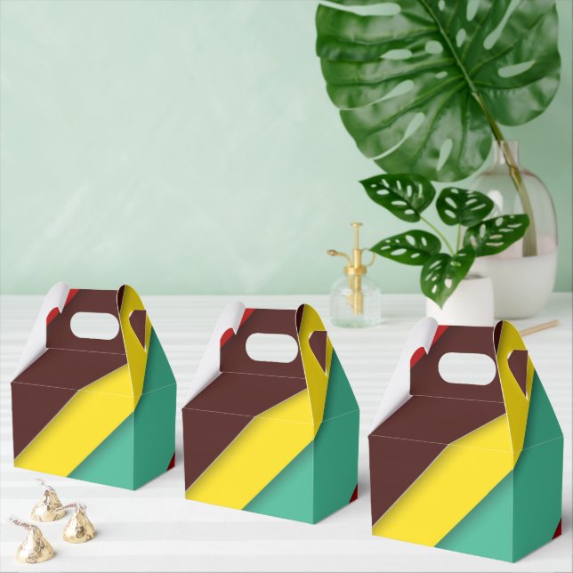 Caixinha De Lembrancinhas Stripes Diagonais Multicolorido (Múltiplo)