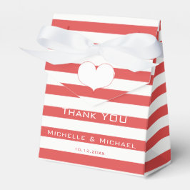 Caixinha De Lembrancinhas Stripes Vermelhas e Brancas | Casamento Personaliz