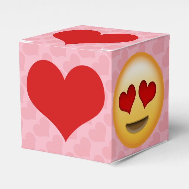 Caixinha De Lembrancinhas Sua cor personalizada, Emoji Love Gift (Frente)