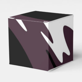 Caixinha De Lembrancinhas Submersão: Abstrato preto, branco, roxo e verde