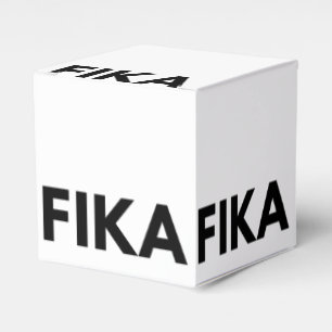 Caixinha De Lembrancinhas Sueco FIKA Bold Black e White