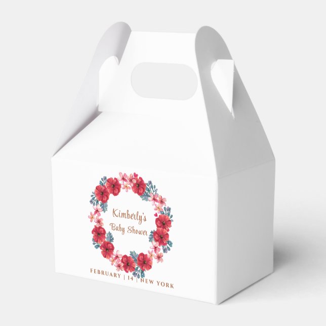 Caixinha De Lembrancinhas Summer Floral Wreath Chá de fraldas (Frente)