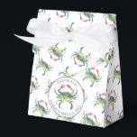 Caixinha De Lembrancinhas Suprimentos de caranguejo<br><div class="desc">Adicione um talento costeiro divertido ao seu fermento de marisco, banquete de caranguejo de baixo país ou reunião de verão com essas caixas de favores personalizadas do caranguejo. Apresentando a arte original de aquarela de um caranguejo azul por Victoria Grigaliunas do Do Tell A Belle, essas caixas são perfeitas para...</div>