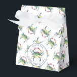 Caixinha De Lembrancinhas Suprimentos para Festa de Caranguejo<br><div class="desc">Adicione um toque divertido e praiano ao seu jantar de frutos do mar, festa de caranguejo Low Country ou encontro de verão com essas caixas personalizadas de lembrancinhas de caranguejo. Com arte original em aquarela de um caranguejo azul por Victoria Grigaliunas da Do Tell A Belle, essas caixas são perfeitas...</div>