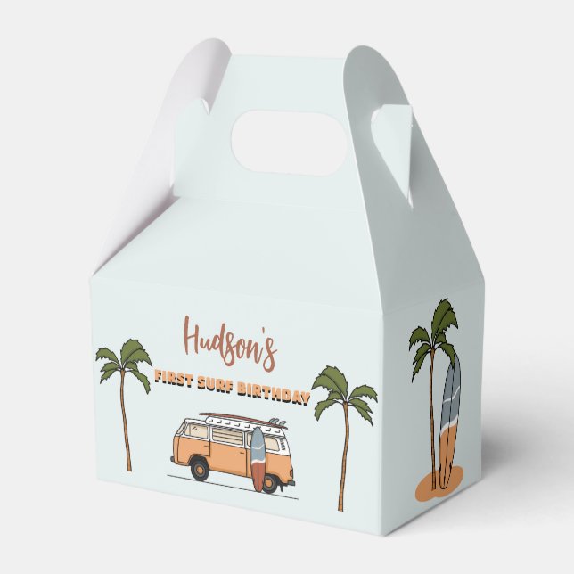 Caixinha De Lembrancinhas Surf O Grande Surf Primeiro Aniversário (Frente)