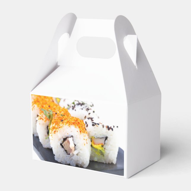 Caixinha De Lembrancinhas Sushi num prato (Verso)