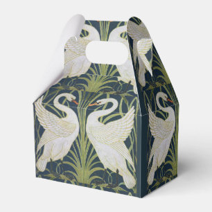 Caixinha De Lembrancinhas Swan Art Nouveau Dois Swans