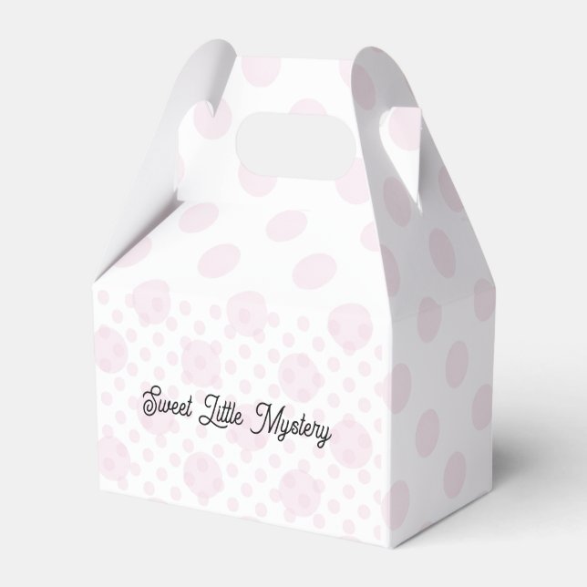 Caixinha De Lembrancinhas Sweet Little Mystery Pink Polka Dot Favor Box (Frente)
