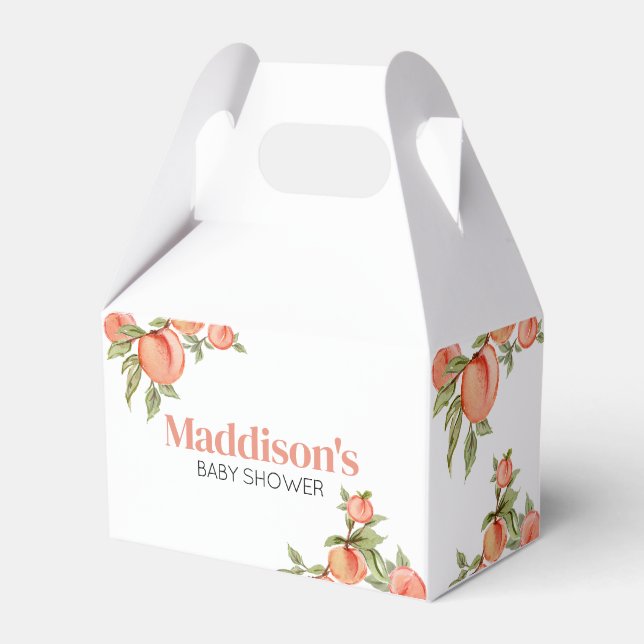 Caixinha De Lembrancinhas Sweet Little Peach Baby Shower  (Frente)