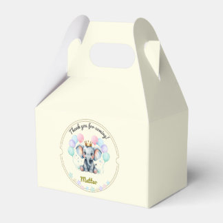 Caixinha De Lembrancinhas Sweet Pastel Elephant – editable