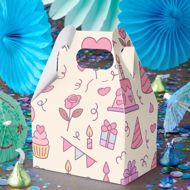 Caixinha De Lembrancinhas Sweet Princess Party Celebration Pattern (Festa)
