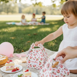 Caixinha De Lembrancinhas Sweet Strawberry First Birthday Favor Box