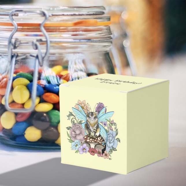 Caixinha De Lembrancinhas Tablet Fairy Cat Mushroom Floral (Criador carregado)