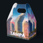 Caixinha De Lembrancinhas Tampa Skyline Abstrato Art<br><div class="desc">Adicione um toque moderno ao seu evento com esta caixa de favoritos com a arte da linha do horizonte Tampa abstrato. Perfeito para casamentos,  festas ou presentes corporativos.</div>
