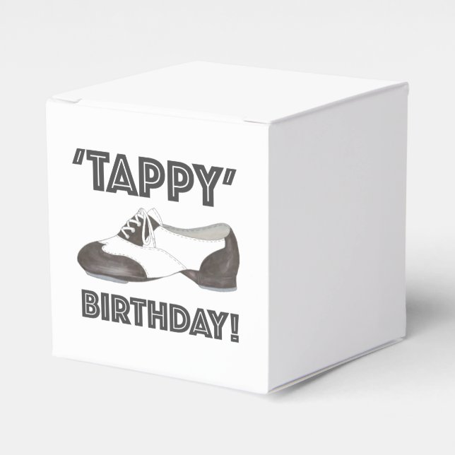 Caixinha De Lembrancinhas Tappy Happy Birthday Dance Teacher Tap Calçado (Frente)