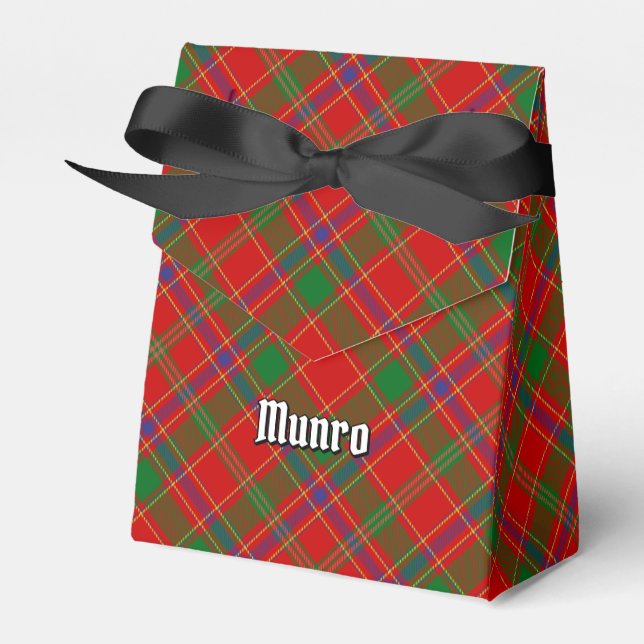 Caixinha De Lembrancinhas Tartan do Clã Munro (Frente)