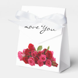Caixinha De Lembrancinhas Te Amo, Querida, Rosas Vermelhas e Rosa.