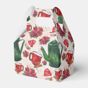 Caixinha De Lembrancinhas tea party do feriado da aguarela