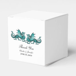 Caixinha De Lembrancinhas Teal Elegant Dragon Boxes