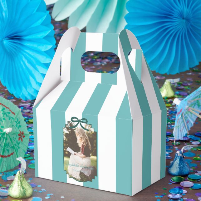 Caixinha De Lembrancinhas Teal Green Graduation (Festa)