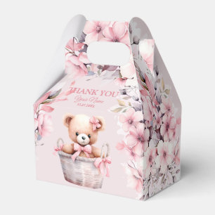 Caixinha De Lembrancinhas Teddy Bear Baby Girl Flowant