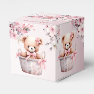 Caixinha De Lembrancinhas Teddy Bear Baby Girl Flowant