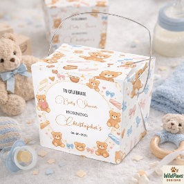 Caixinha De Lembrancinhas Teddy Bear Baby Shower Boy | Cute Blue Bear