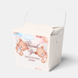 Caixinha De Lembrancinhas Teddy Bear Chá de fraldas Obrigado Boxes