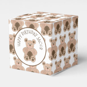 Caixinha De Lembrancinhas Teddy Bear Plush - Festa de aniversário animal rec