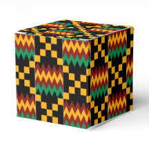 Tela do Kente Preta, Verde, Vermelha e Amarela