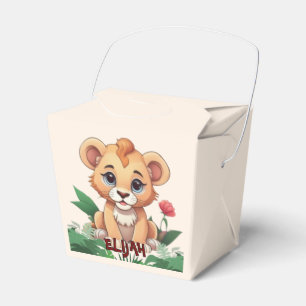 Caixinha De Lembrancinhas Tema da Selva de Leão Selvagem de Um Cute