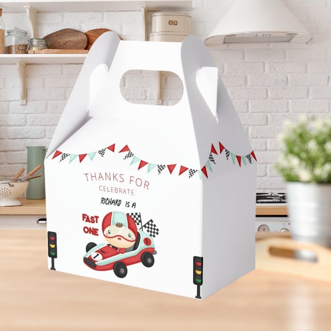 Caixinha De Lembrancinhas Tema de Aniversário do Race Car Racing (Criador carregado)