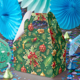 Caixinha De Lembrancinhas Tema de Natal Padrão Colorido Festivo