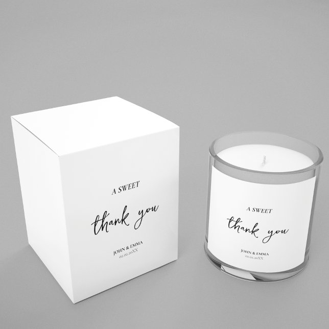 Caixinha De Lembrancinhas Tema Elegante de Casamento Negro e Branco (Thank a guests with a simple return gift along with a note)