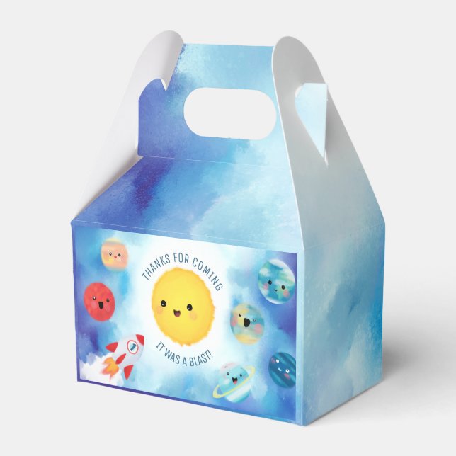 Caixinha De Lembrancinhas Tema espacial Favo primeiro aniversario Favo do Fo (Verso)