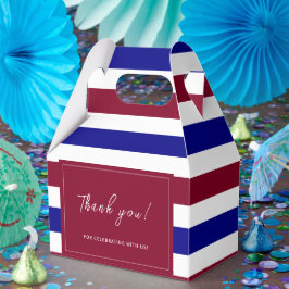 Caixinha De Lembrancinhas Tema Real de Casamento Vermelho e Azul