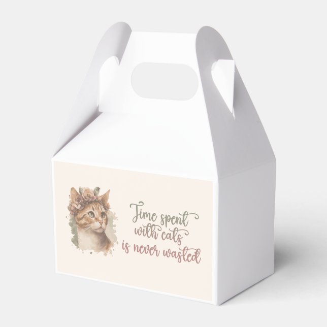 Caixinha De Lembrancinhas Tempo Gasto Com Gatos Cachorros Cachorros Design (Frente)