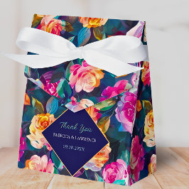 Caixinha De Lembrancinhas tenda de casamento de flores coloridas