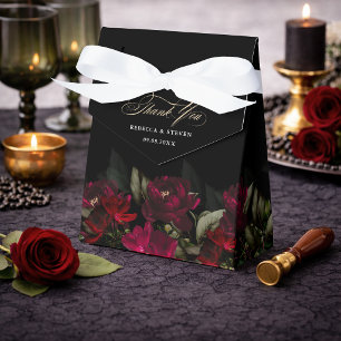 Caixinha De Lembrancinhas Tenda de casamento gótica floral chic marrom escur