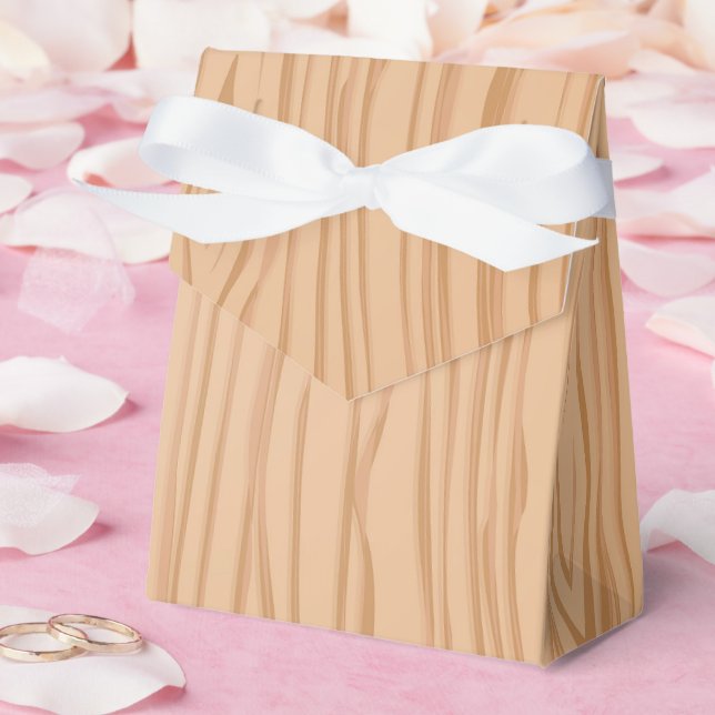 Caixinha De Lembrancinhas Tenda de Celebração com Padrão de Madeira Encantad (Casamento)
