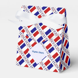 Caixinha De Lembrancinhas Tenda de Personalização Azul com Bandeira Francesa