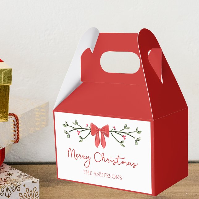 Caixinha De Lembrancinhas Tendência de Arco de Coquetes de Natal Personaliza (Criador carregado)