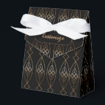 Caixinha De Lembrancinhas Tent De Deco Preto E Dourado<br><div class="desc">*Personalize adicionando seu texto ou redimensione a imagem em camadas.</div>