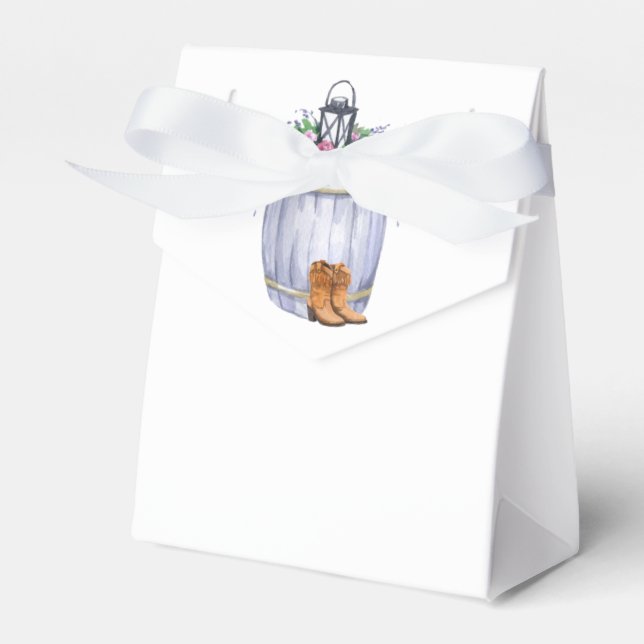 Caixinha De Lembrancinhas Tent Paper Favor Box Summer Country Weding Rustic (Frente)