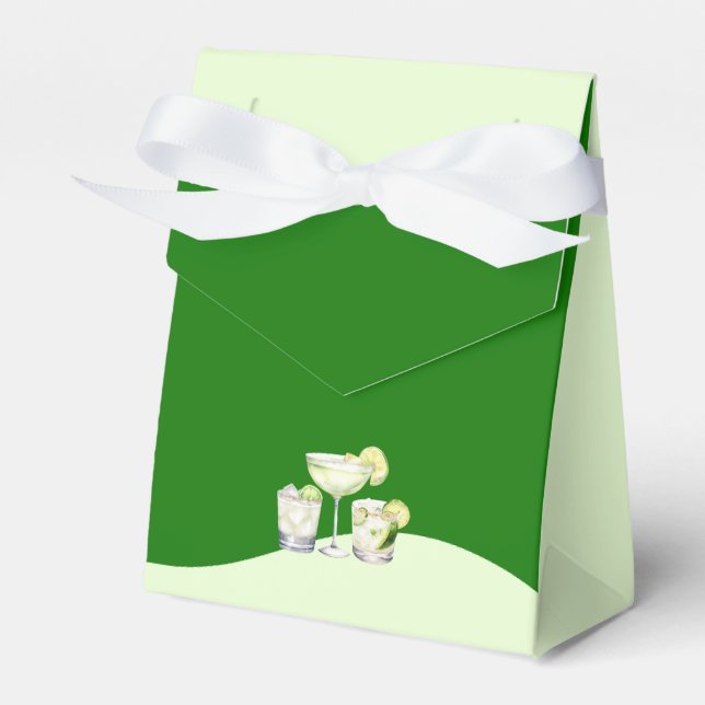 Caixinha De Lembrancinhas Tequila de Limão Verde e Tulum de Despedida de Sol (Frente)