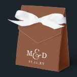 Caixinha De Lembrancinhas Terracotta Clássico Moderno Monograma Casamento<br><div class="desc">Caixas de Lembrança de Casamento Terracotta Clássico Moderno Monograma</div>